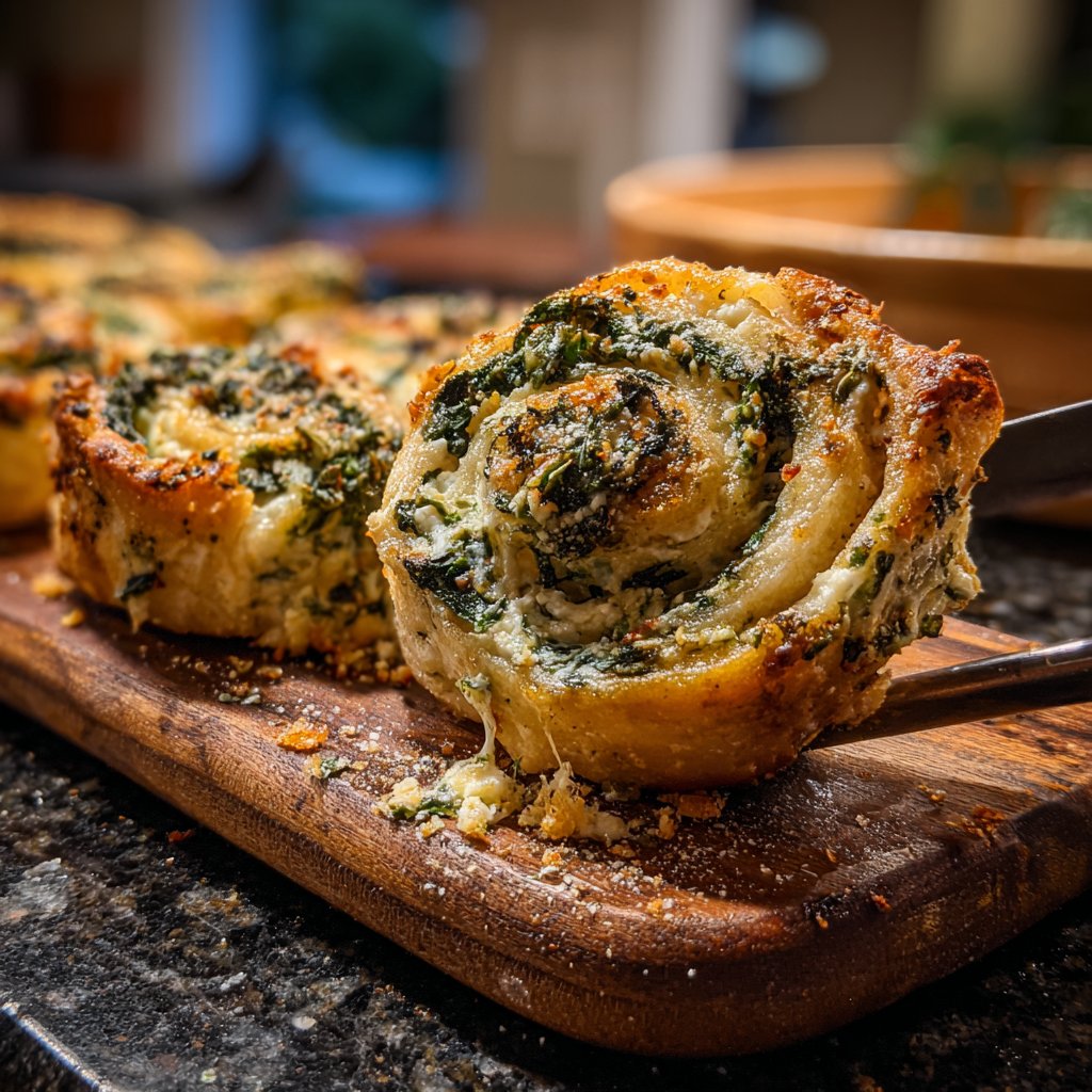 Savory Spinach and Cheese Pinwheels
