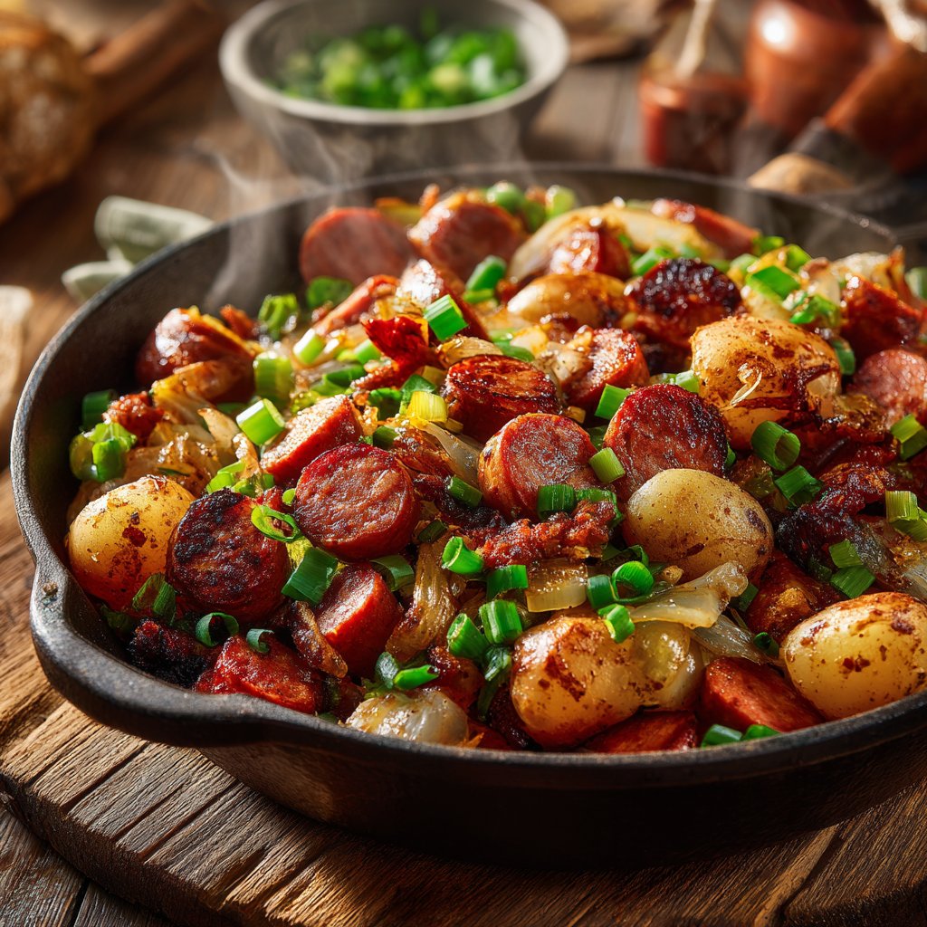 Onion Boil with Sausage