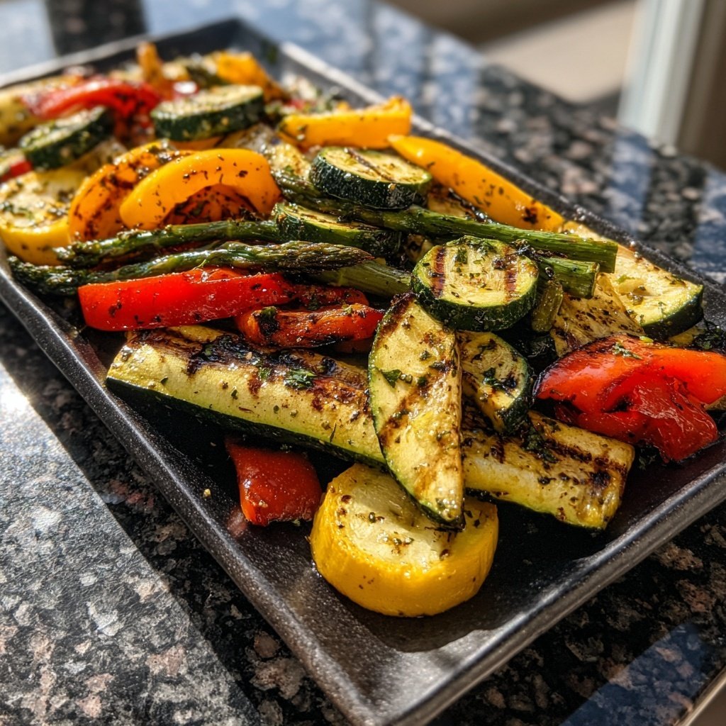 Healthy Lemon Herb Grilled Veggies