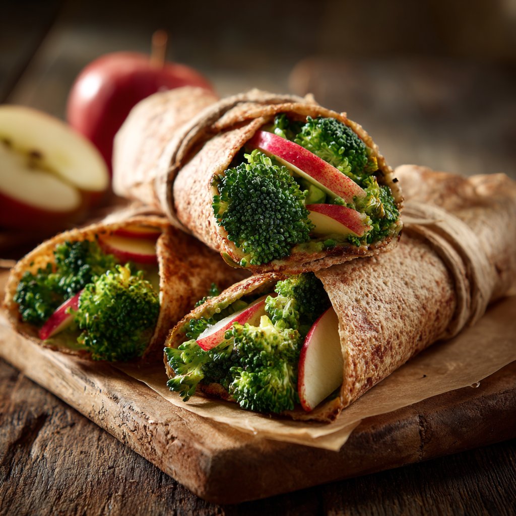 Broccoli and Apple Wraps