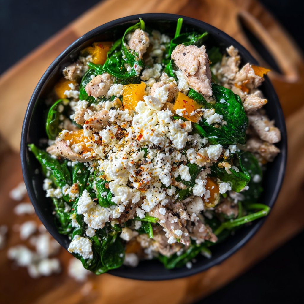 Turkey Spinach and Feta Bowl